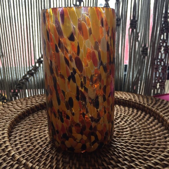 1-(VD) Vintage.Decor.70s. Speckled. Tortoise Shell.Blown Glass. - Picture 9 of 9